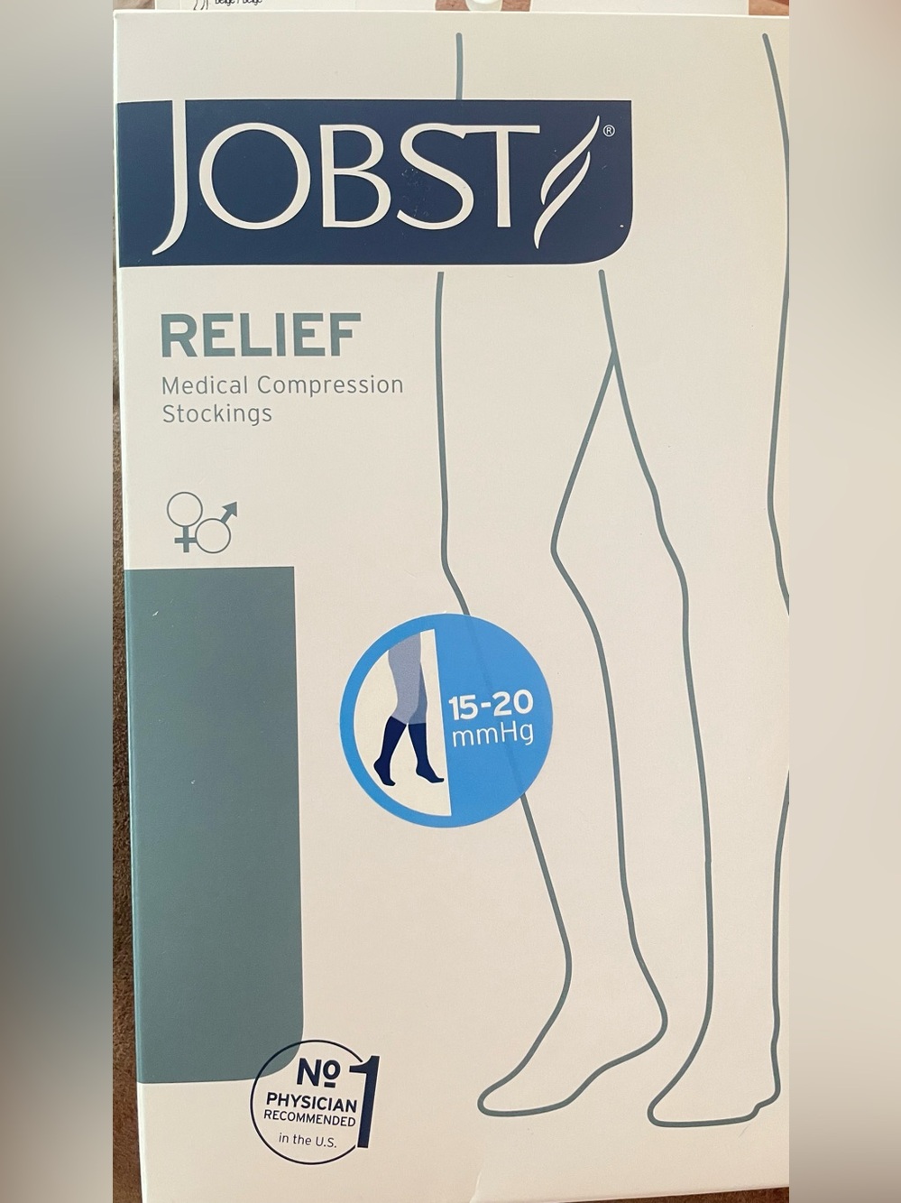 JOBST Relief Medical Compression Stockings - White (15-20 mmHg)